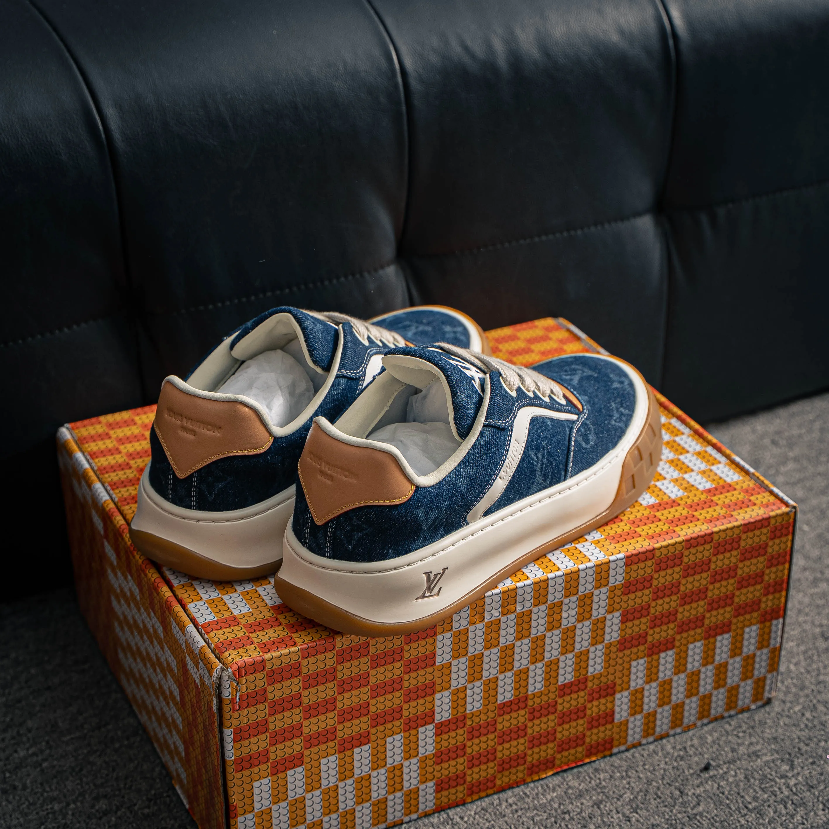 Premium -- LOUIS VUITTON Tilted Series｜2026 LV Tilted Low Sneakers Series Low-Top Retro Skate Shoes Men Shoes｜